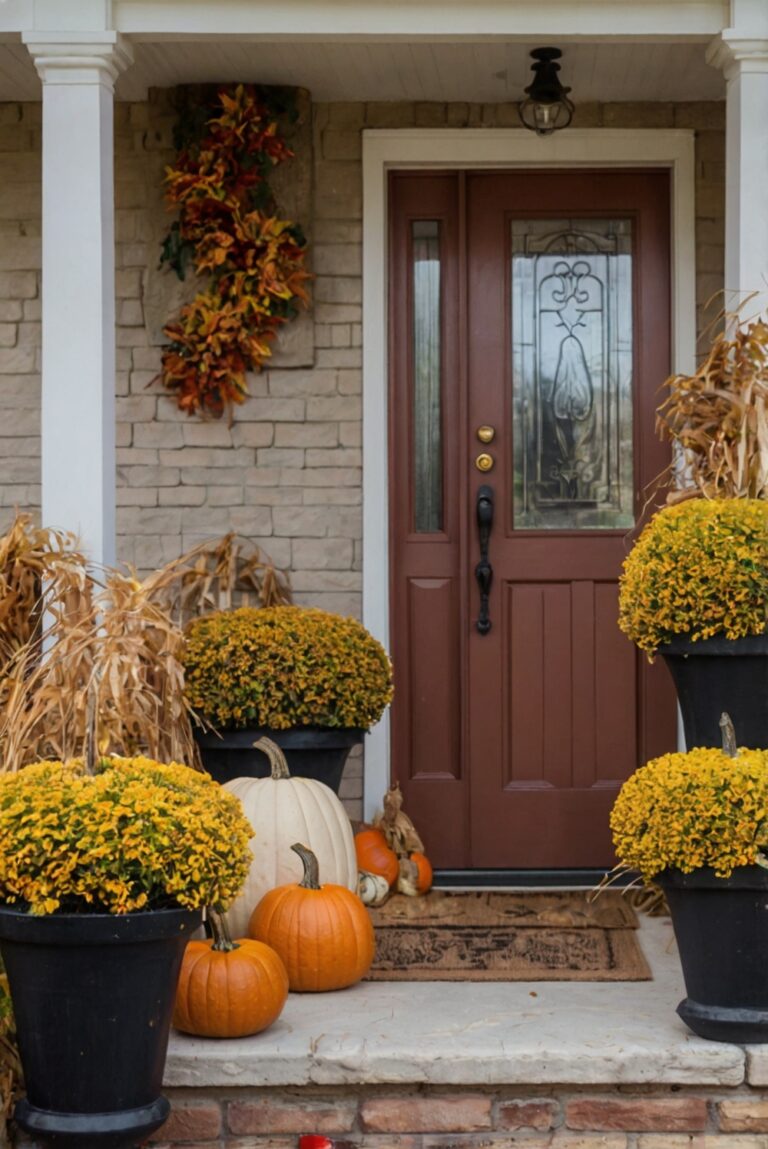 Fall porch decor, Autumn decorations, Outdoor fall decor, Porch decorating ideas, Front porch design